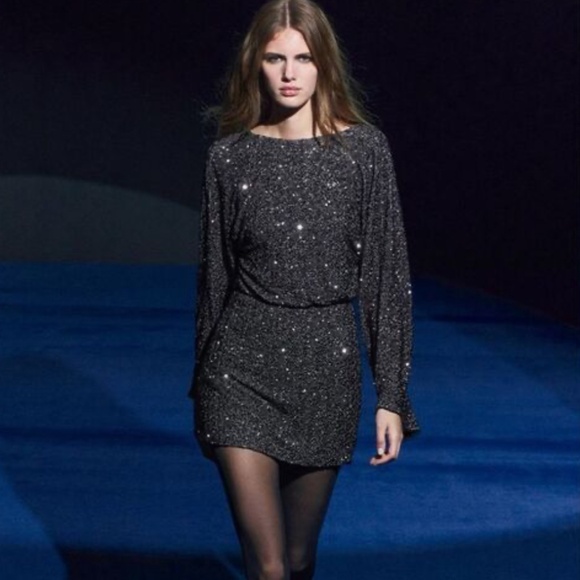 NWT Zara Holiday Sequin Mini Dress Sz. S - Picture 1 of 7